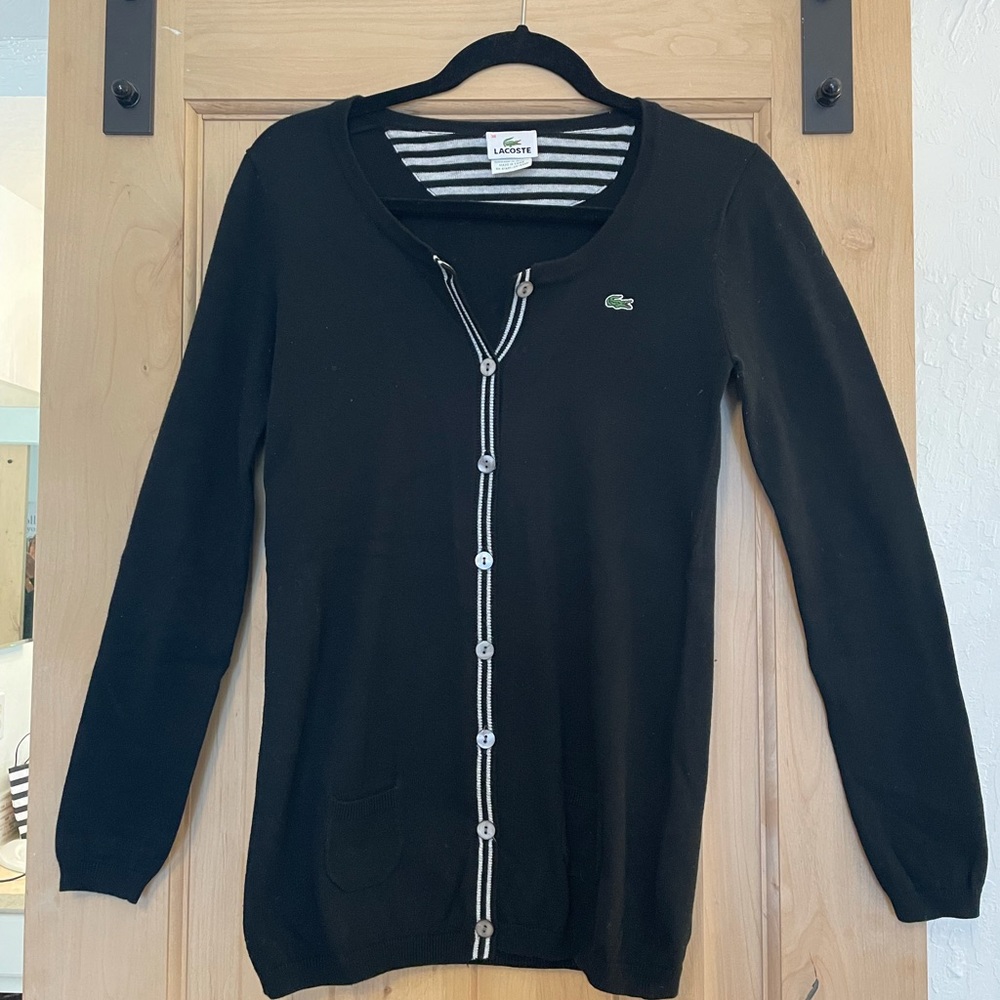 Lacoste classic button up cardigan